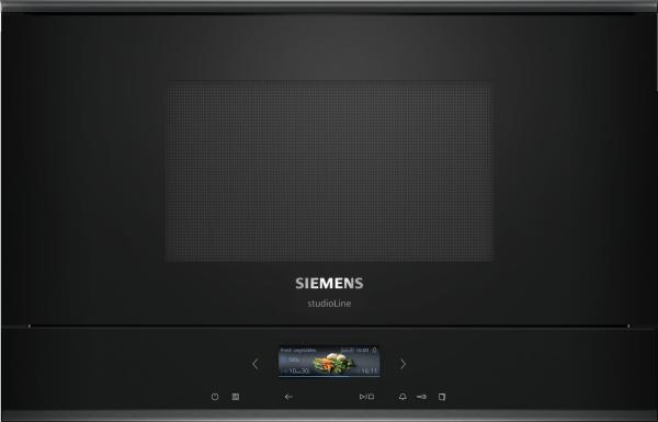 Siemens BF922R1B1 - iQ700, Mikrowelle, Anschlag Rechts, Schwarz, 60 x 38 cm, 5 Jahre Garantie!